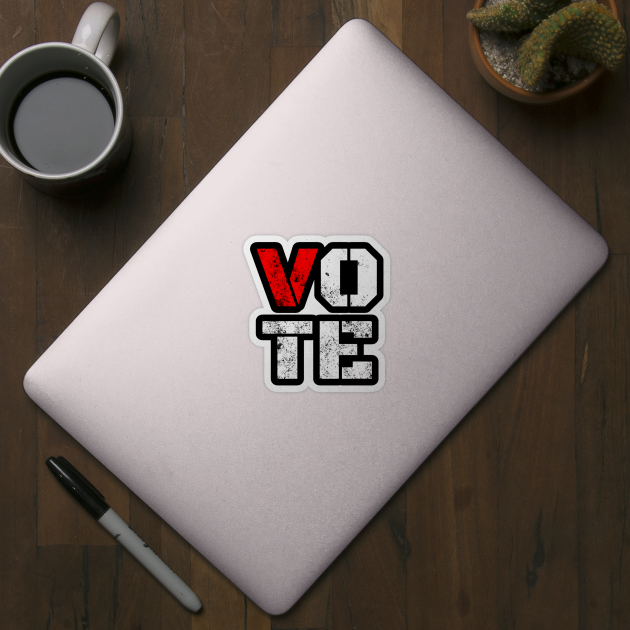 Vote Distress Design, Strong Font for Vote by WPKs Design & Co